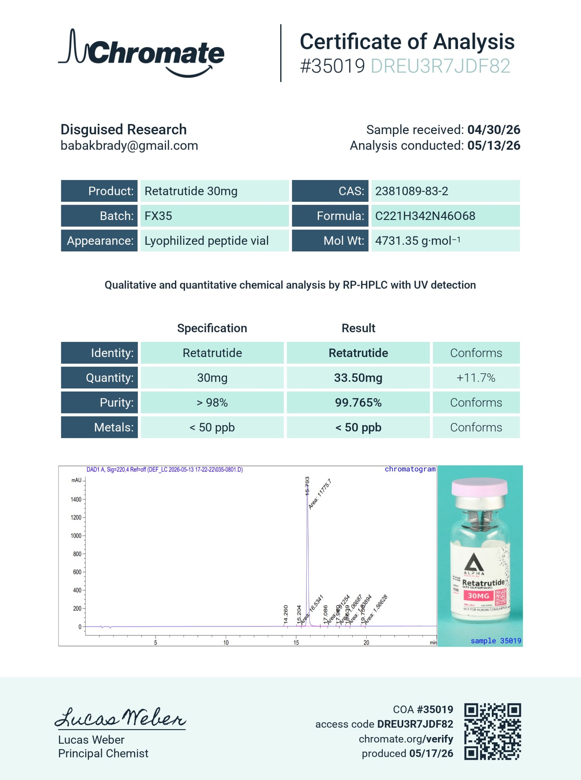 GLP-3 Reta 30MG  Disguised Alpha