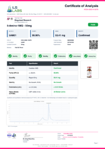 5-Amino-1MQ certificate of analysis