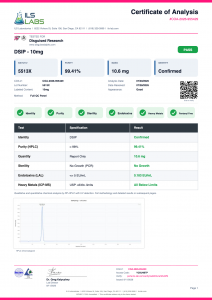 DSIP certificate of analysis