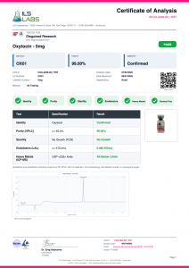 Oxytocin Aerosol Kit certificate of analysis