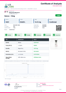 Semax certificate of analysis