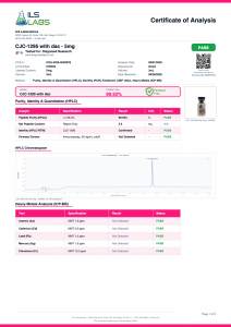 CJC-1295 Drug Affinity Complex certificate of analysis