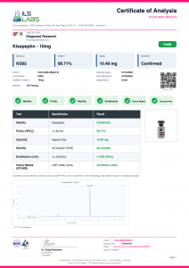 Kisspeptin certificate of analysis