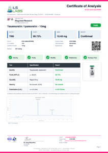 Tesamorelin & Ipamorelin certificate of analysis
