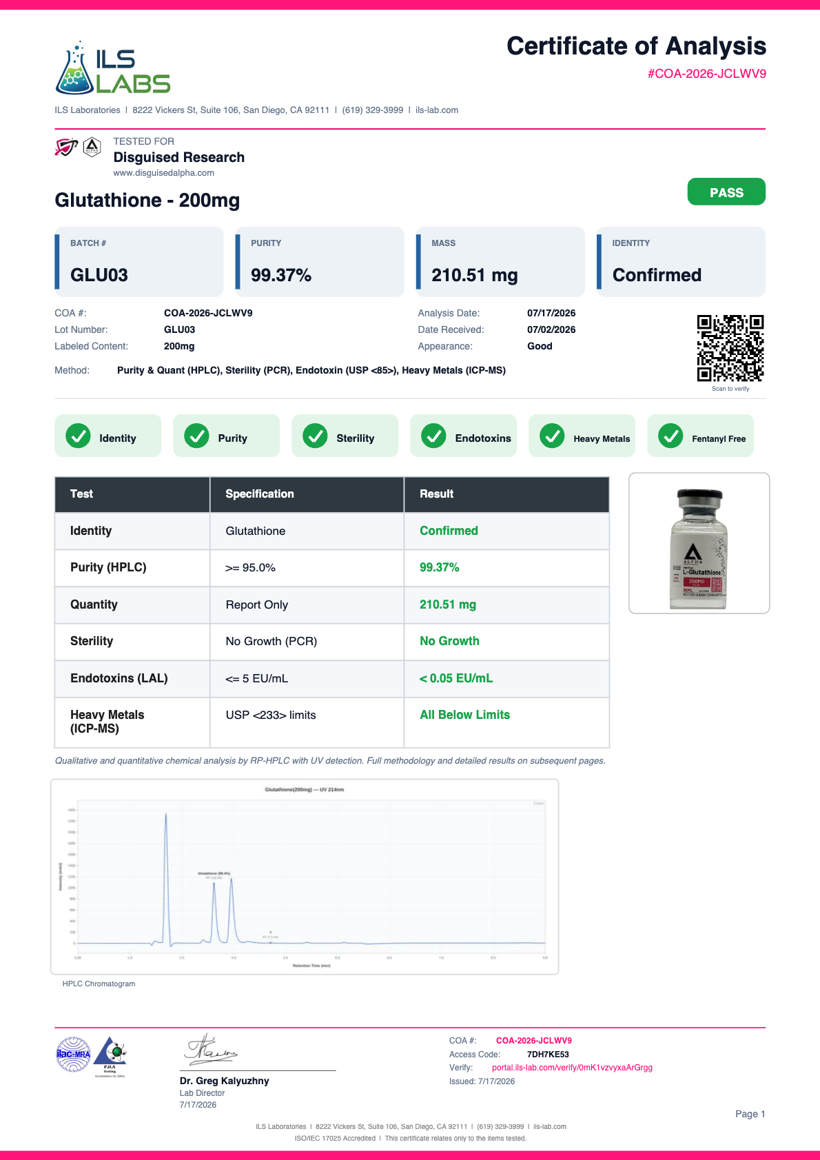 glutathione certificate of analysis High Dose L-Glutathione Supelco Glutathione Impurity C UVB Protection 6 Pack Glutathione Cream Variant:1mg