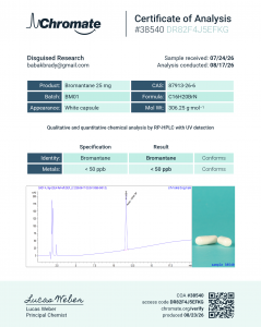 Bromantane certificate of analysis