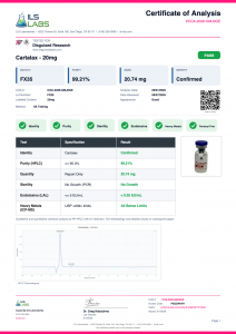 Cartalax certificate of analysis