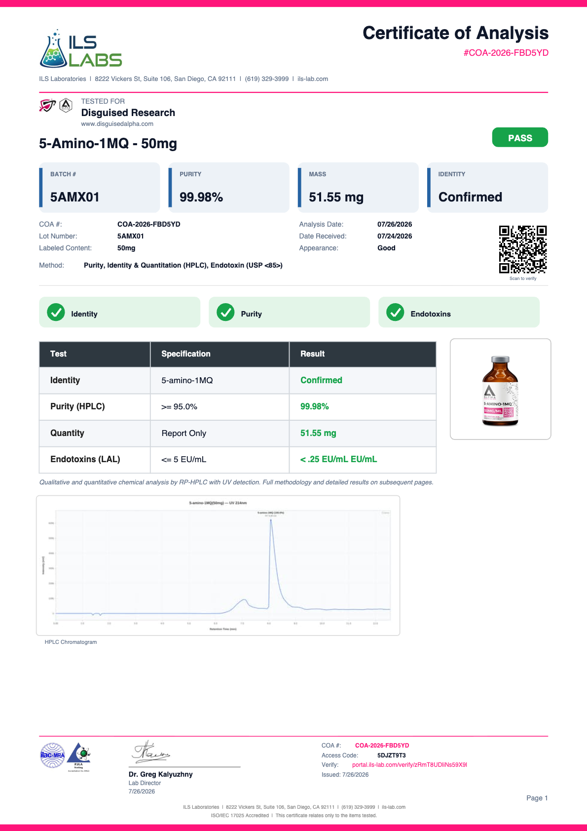 5 amino 1mq certificate of analysis High Dose 5-Amino-1MQ Recovery & Wellness B12 Shot for Pets Size:5L HDPE Jug 5-amino-1mq peptide: complete guide