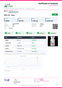 BPC-157 certificate of analysis