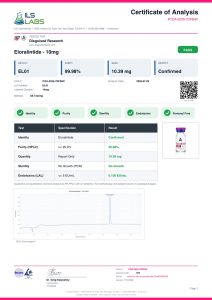 Eloralintide (Amylin Receptor Agonist) certificate of analysis
