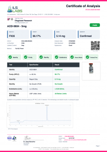 AOD-9604 certificate of analysis