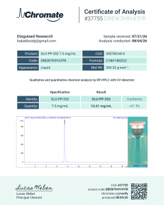 Amino SLU-PP-332 (Non DMSO Formulation 7.5MG/ML) certificate of analysis