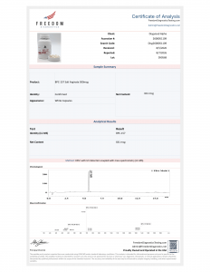 Capsulated BPC-157 Arginate Salt certificate of analysis
