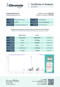 GLP-3 certificate of analysis