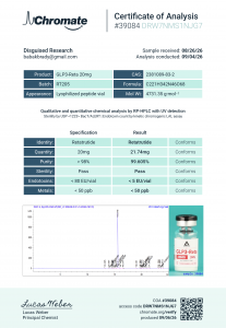 GLP-3 certificate of analysis